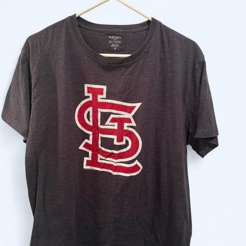 Wright and Ditson St. Louis Cardinals grey t-shirt Size XL #MLB #baseball